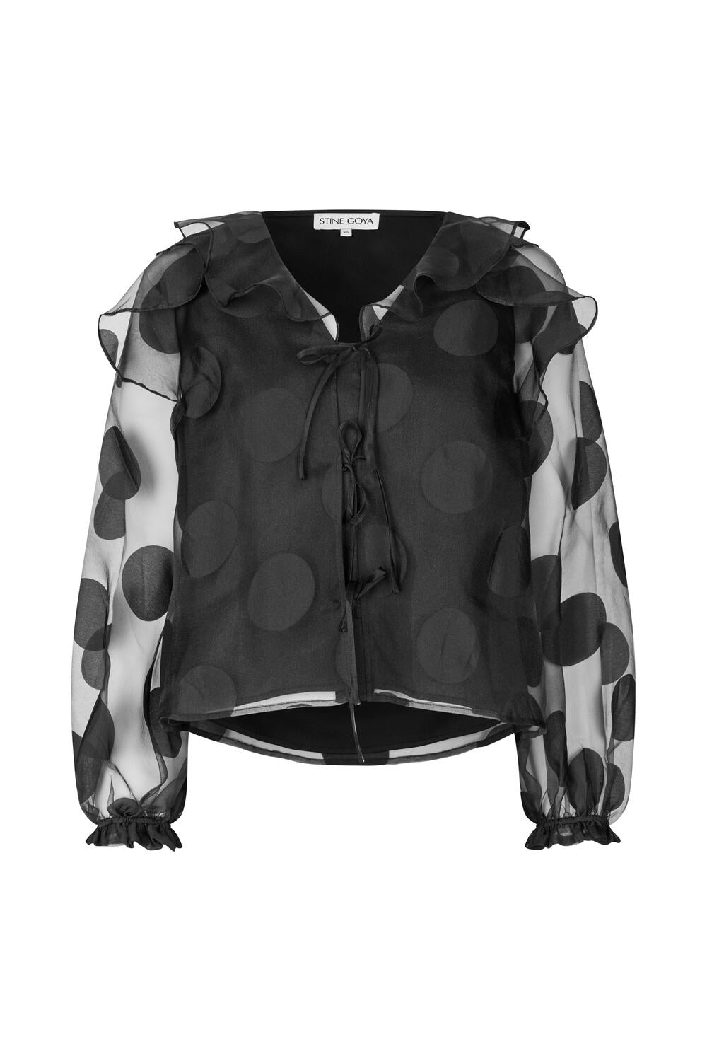 Skjortebluse - Dotted Black